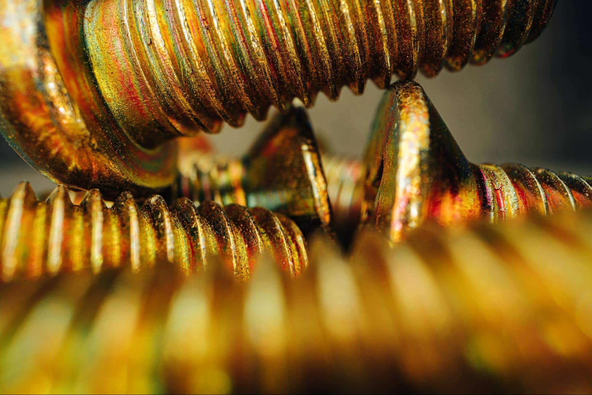 zbliżenie na gwinty wkrętów